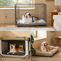 Bedsure Washable XL Dog Bed for Crate, Comfort Fluffy Pet Pillow - 35"L x 23"W x 3"Th (L-Crate) / Dark Gray - image 2