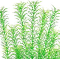 Aquarium Plastic Plants Large, Artificial Plastic Long Fish Tank Plants Decoration Ornaments Safe for All Fish 21 Inches Tall (J67 Grenn)