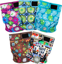 Tuiskusa Reusable Washable Dog Diapers Female - Fireworks 5-Pack / Small - image 2