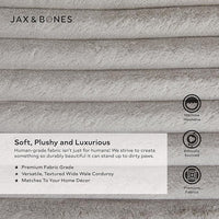 Jax & Bones Dog Napper - Luna Grey Machine Washable Bed for Dogs - Extra Heavy Duty Bolstered Sides - Medium Grey Dog Mat | 35 x 27 Inches