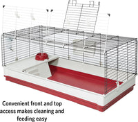 Midwest Homes for Pets Deluxe Rabbit & Guinea Pig Cage - White/Red / XL Rabbit Cage - image 4
