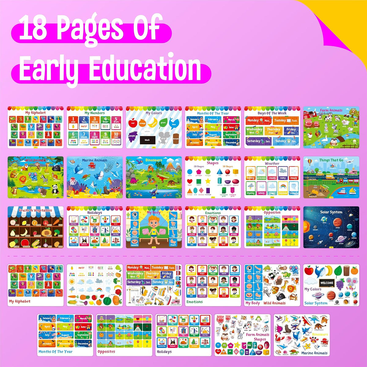 SpriteGru search and find book for kids with dry erase markers and storage bag - view 15