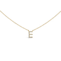10K White Gold Diamond Accent "A" Block Initial Pendant Necklace