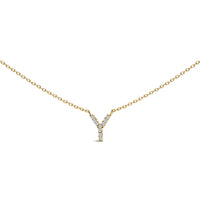 10K White Gold Diamond Accent "A" Block Initial Pendant Necklace