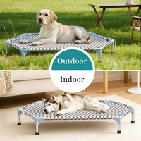 Kuntrust Elevated Outdoor Dog Bed, Medium Size, Cotton Material - Triangle / 6 sided Medium - image 3