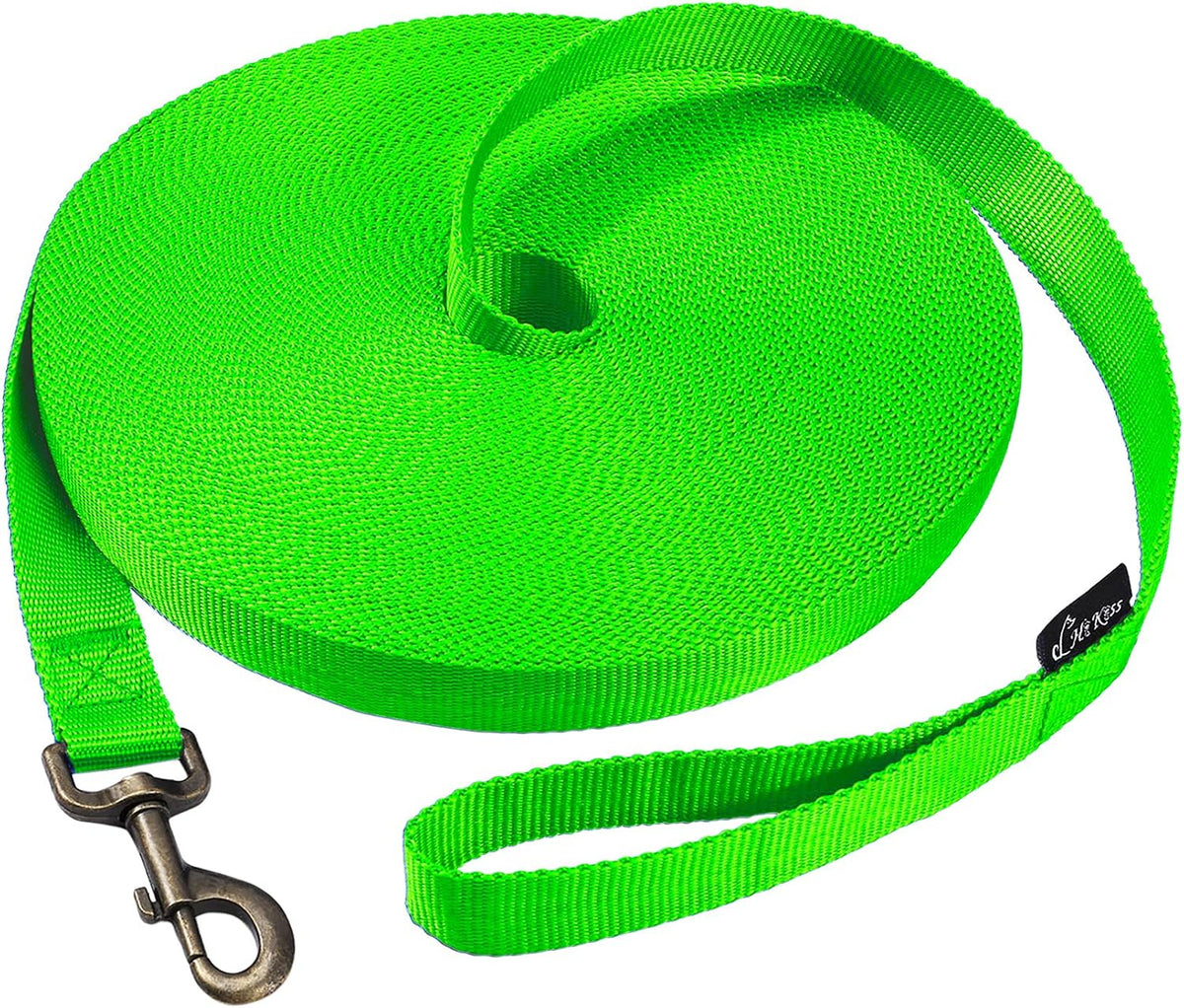 Hi Kiss Dog/Puppy Obedience Recall Training Agility Lead - 50 Feet / T5:Large Dog Thicken green