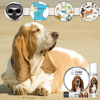 The Blissful Dog Basset Hound Nose Butter for Dry, Cracked Skin, Lick-Safe Dog Nose Balm with Moisturizing Shea Butter, Almond, Olive, and Essential Oils, Pet Supplies, Uncented, 2 oz.