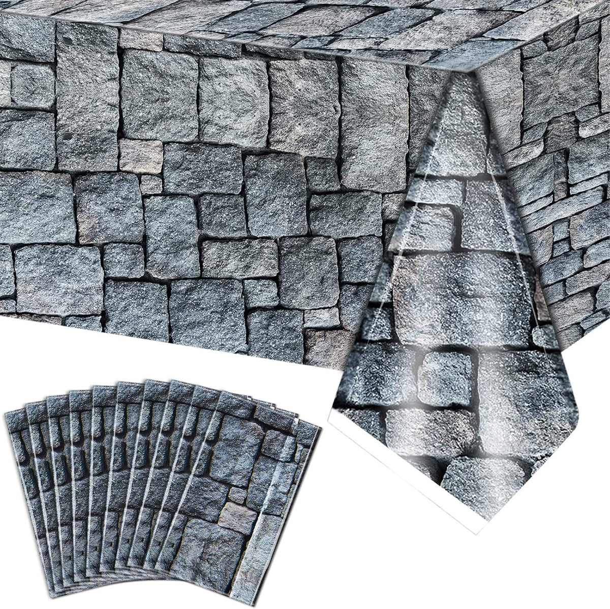 Irenare 1 Piece Cobblestone Stone Tablecloth - 10 / Cobblestone