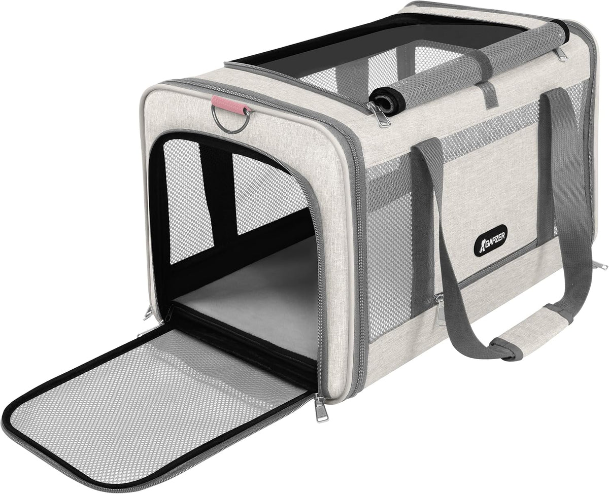 Cat Carrier 18x11x11 Top Load - Beige / 18.0"L x 11.0"W x 11.0"H