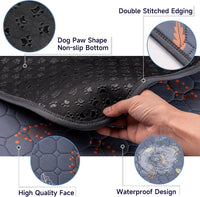 Washable Pee Pads for Dogs - Leaves - Deep Grey / 18x24 Inch (Pack of 2) - image 2
