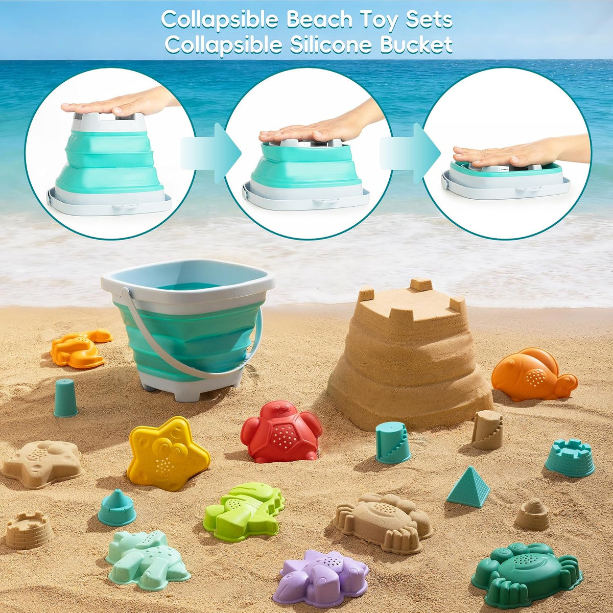 Sawaruita Beach Toys 12 PCS - Beach Toy Set - image 2