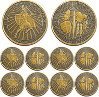 Nosiny 10 piece armor of God prayer coins in classic style alloy metal - view 3