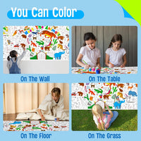 SpriteGru jumbo Halloween coloring poster with ghosts, pumpkins and witches - view 24