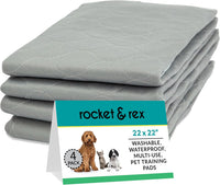 Washable Cat & Dog Carrier Pad, Reusable Liner Insert – Essentials for Dogs - 22" x 22" / 4-Pack, Medium