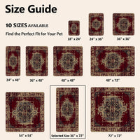 Washable Pee Pads for Dogs, Reusable Puppy Potty Training Pads - Burgundy/Blue/Multi / 36" ×72"(pack of 2) - image 2