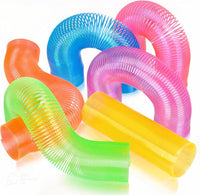 ArtCreativity mini coil spring toys, 12 pack of 4 inch neon plastic springs - view 3