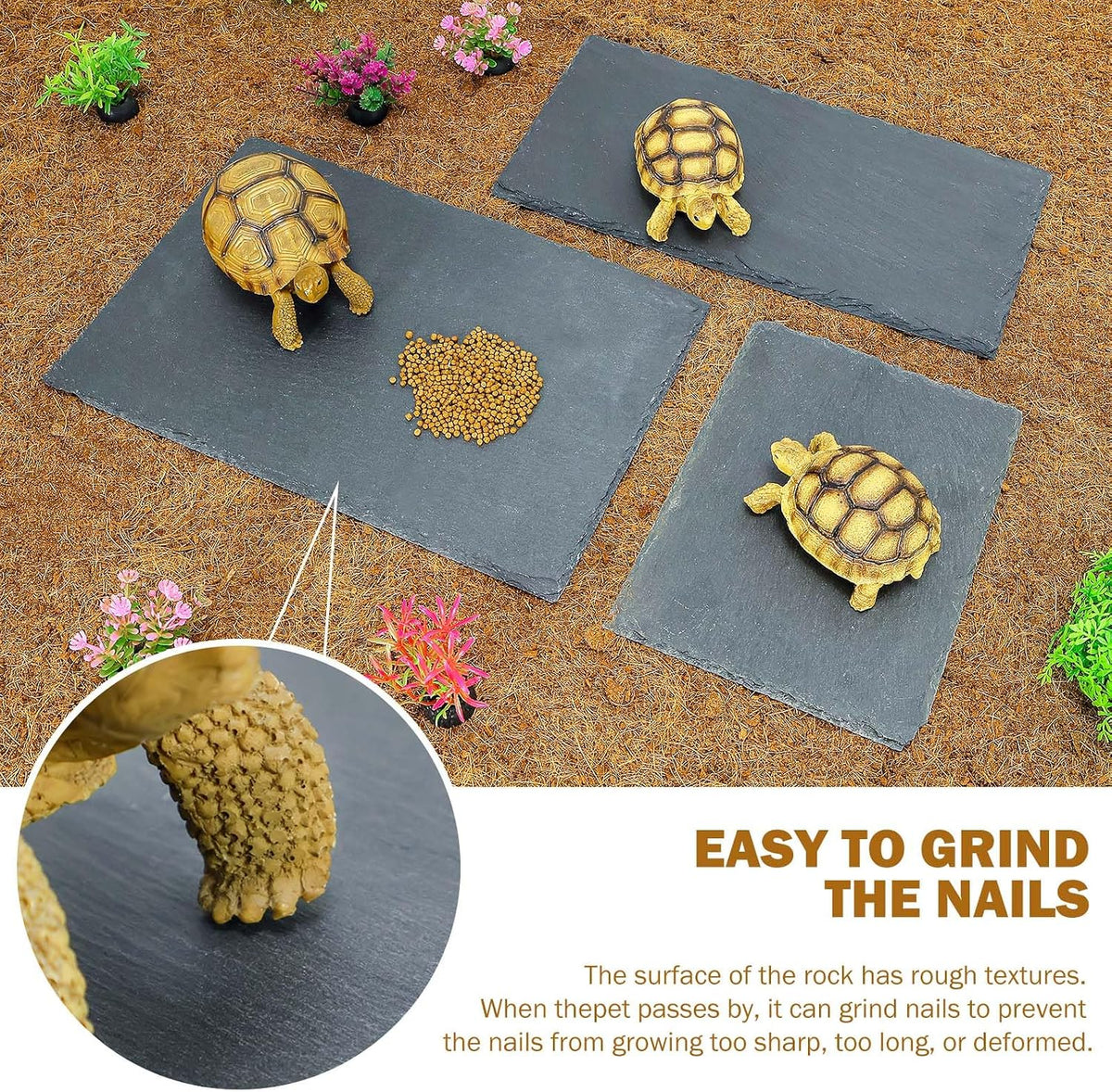 Rock Basking Platform with Bowl & Mat for Reptiles Small – Essentials for Reptiles And Amphibians - Large-Size - image 3