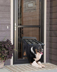 Dog Door for Screen Door, Cat Door Screen Small Dog Door Insert for Sliding Door Easy Install - 11.2" x 14.4" Black Large - image 2