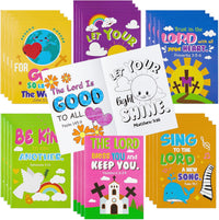 24Pcs Bible Coloring Books Religious Theme DIY Color-in Pages – Fun for Kids & Family - Bible - Style Aa