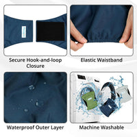 Paw Legend Washable Dog Belly Band Wrap Diapers for Male Dog - Army, Grey, Navy (Black Lining) / Small - image 2