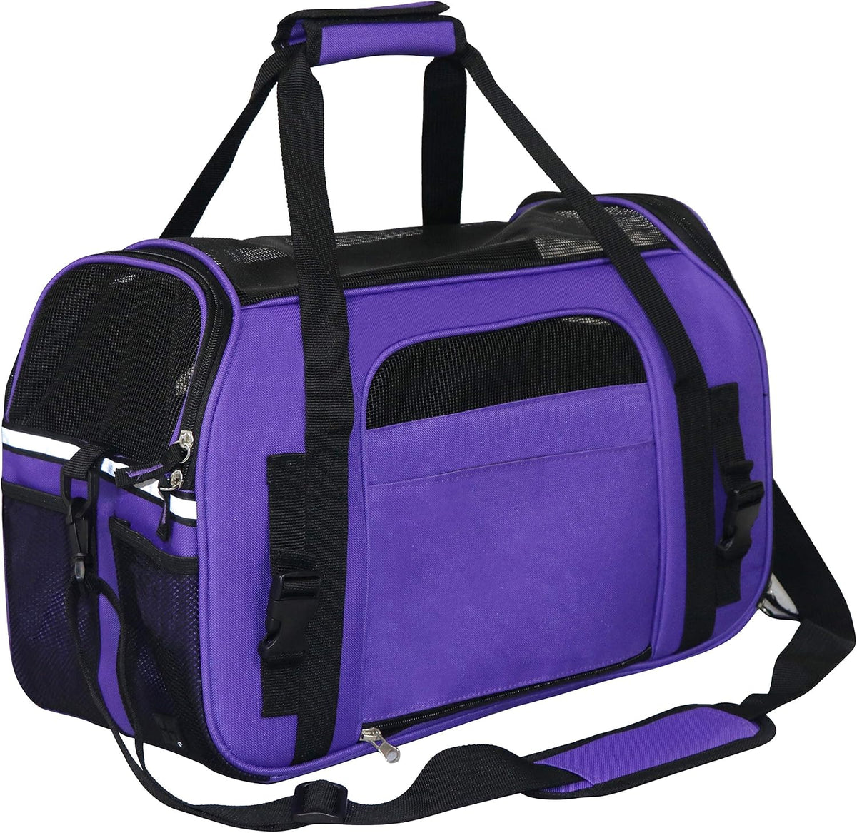 EliteField Soft-Sided Pet Carrier for Cats & Small Dogs – Essentials for Dogs - 19.0"L x 10.0"W x 13.0"H / Purple - image 4