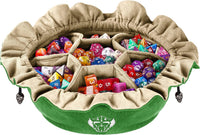 CardKingPro Immense Dice Bags with Pockets, Holds 150+ Dice - Green