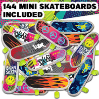ArtCreativity 144 pack of 2 inch mini finger skateboards in assorted designs - view 2