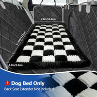 Thickened Dog Bed for Car Back Seat, Upgraded Bottom Non-Slip - Black-White - image 3