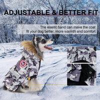Small Dog Coats, Waterproof - S(Chest 17.7") / White Camo - image 3