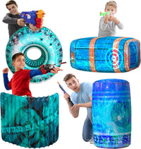 Skywin Inflatable Obstacles, Inflatable Battle Bunkers - 1 Pack / Blue