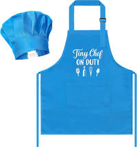 R HORSE Kid Apron and Chef Hat Set - Tiny Chef on Duty