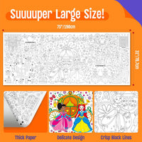 SpriteGru jumbo Halloween coloring poster with ghosts, pumpkins and witches - view 26