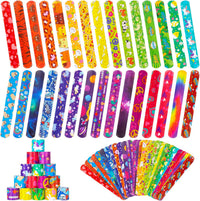 RICEDUO 60 Pcs Slap Bracelets for Kids