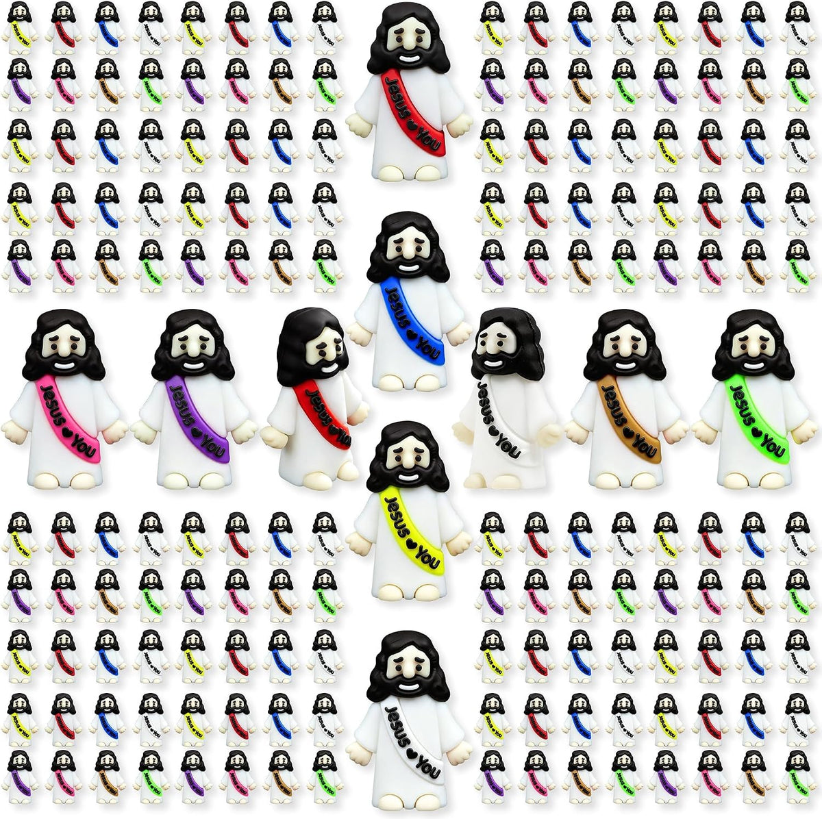 100 Pcs Mini Jesus Figures - 8 Color*200