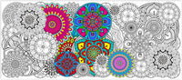 Dvbonike Jumbo Mandala Coloring Poster Giant Flower DIY Drawing Paper - Circular Flower