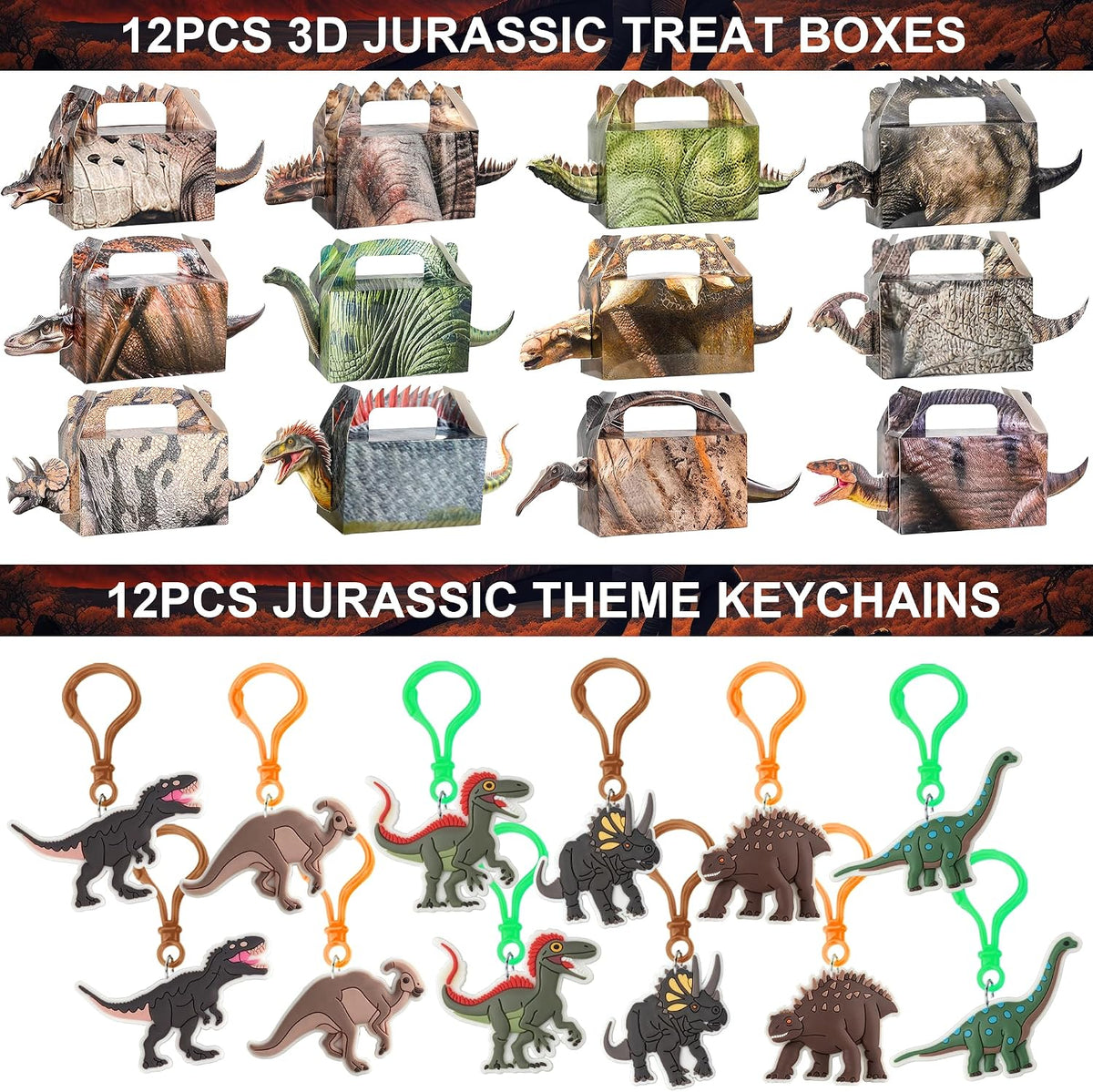 PLOUGVI 702PCS Halloween Party Favors Supplies Decorations - Jurassic Party Favors - image 3