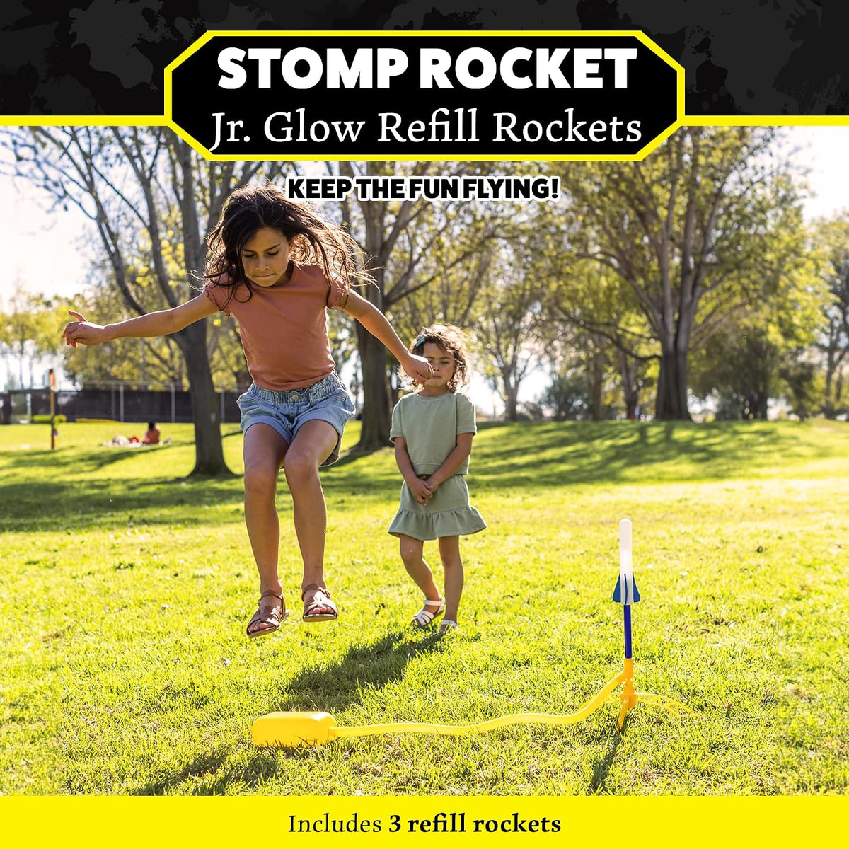 Stomp Rocket Jr Glow Rocket Refill Pack Soars Up to 100ft - Jr Glow Refill 3 Pack - image 3
