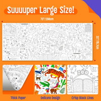 SpriteGru jumbo Halloween coloring poster with ghosts, pumpkins and witches - view 23