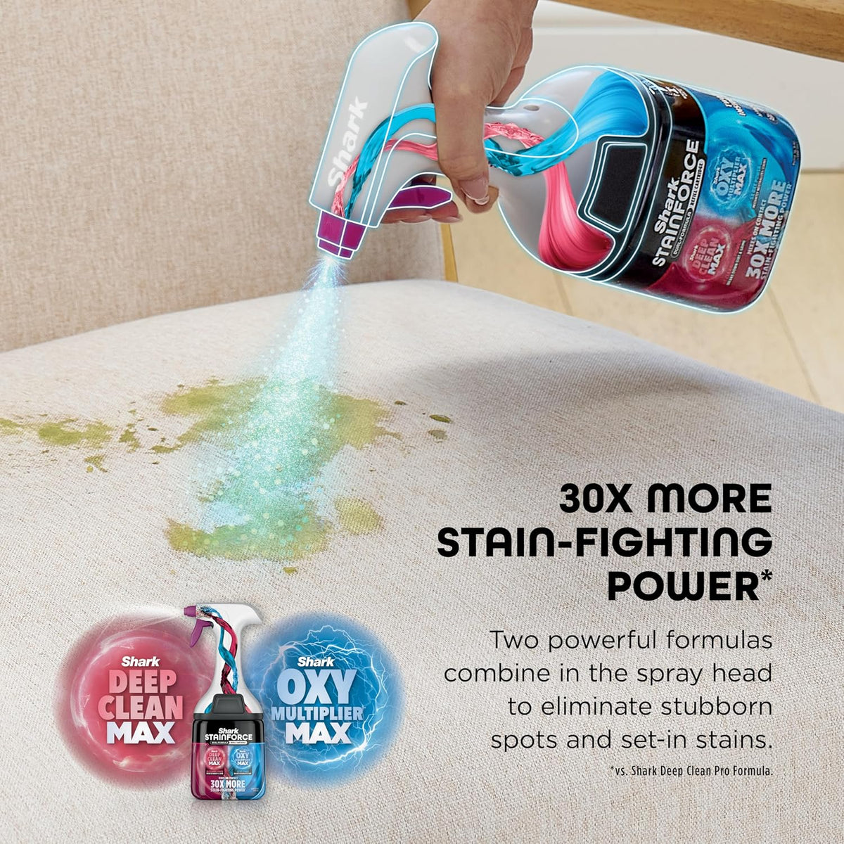 Shark StainForce 2-Pack Refill Cartridge, Stain & Odor Remover - 33.8 Fl Oz (Pack of 1) / Dual-Formula Refill Cartridge (2-pack) - image 2