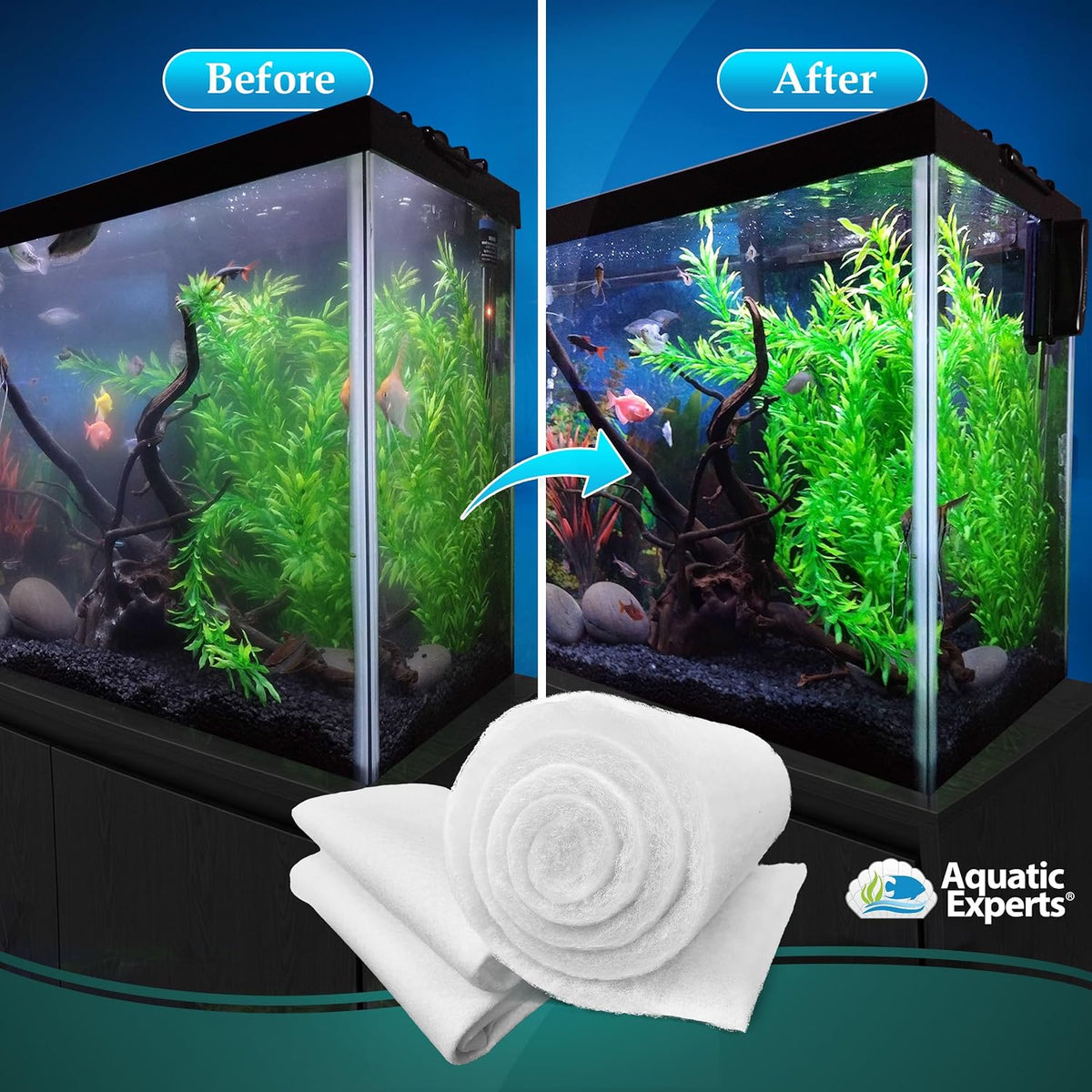 Aquatic Experts Aquarium Filter Floss for Fish Tank Filters - Standard / 12 Inch Wide - image 4