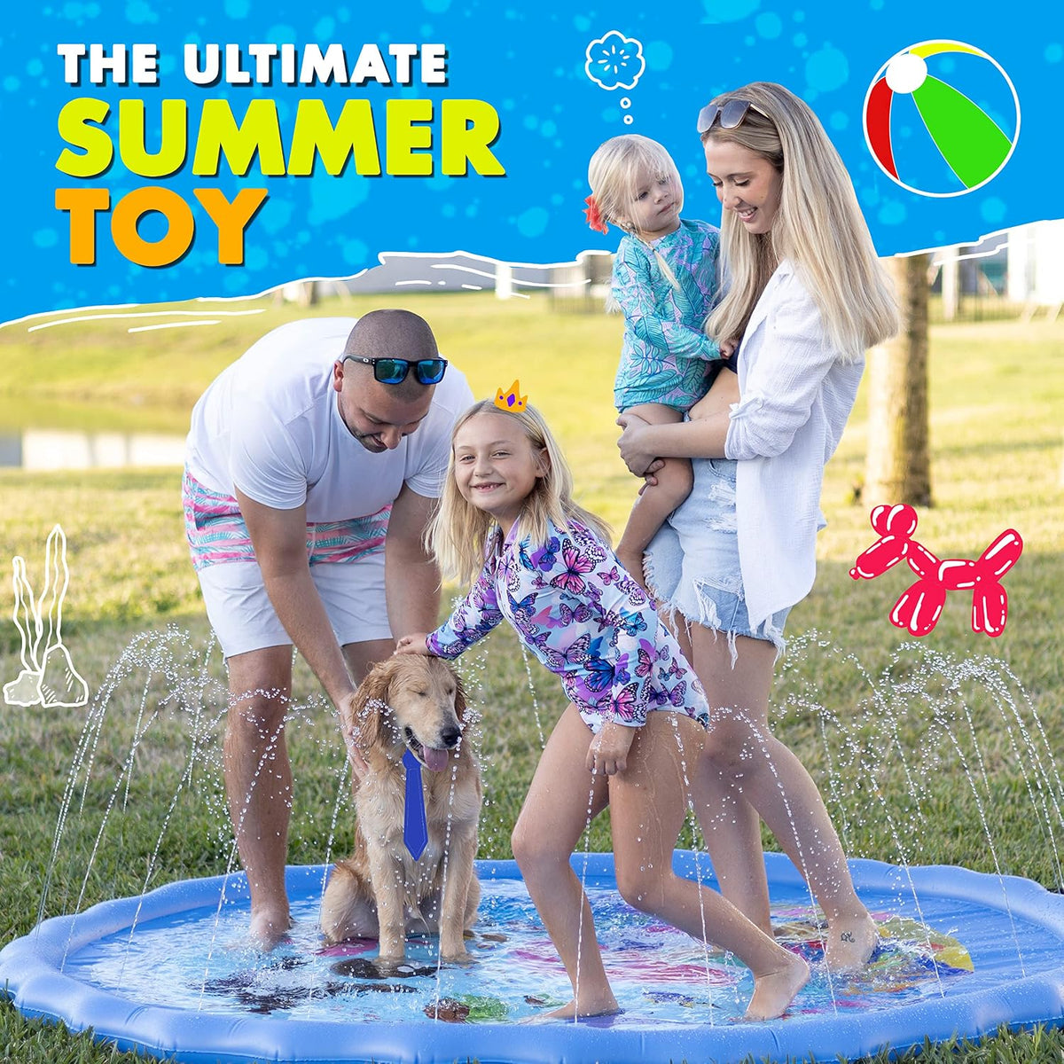 SplashEZ 3-in-1 Splash Pad - Sea World | 89 Inch XXL - image 3