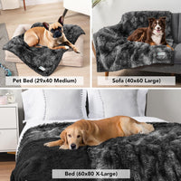 PetAmi Waterproof Dog Blanket for Couch Protector Pet Throw - Tie-dye Black / Medium (29x40) - image 3