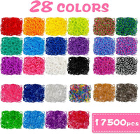 INSCRAFT 17500+ Rubber Loom Bands with 3 Layer Pink Container - Pink - image 3