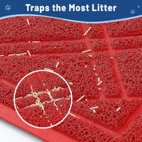 Smiry Cat Litter Box Mat 30x17 - 30x17 / Red - image 2