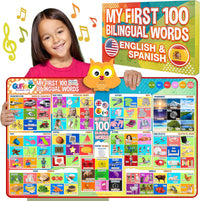 English & Spanish Alphabet Poster - First 100 Words