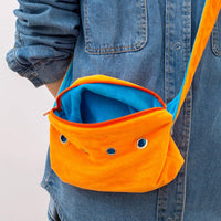 Cat Sling Carrier for Cats and Kittens - Orange-Small - image 2