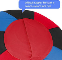 Herding Ball for Dogs Horse Ball& Cover 25" for Horses Large with Hand Pump for Play, Red and Blue and Black