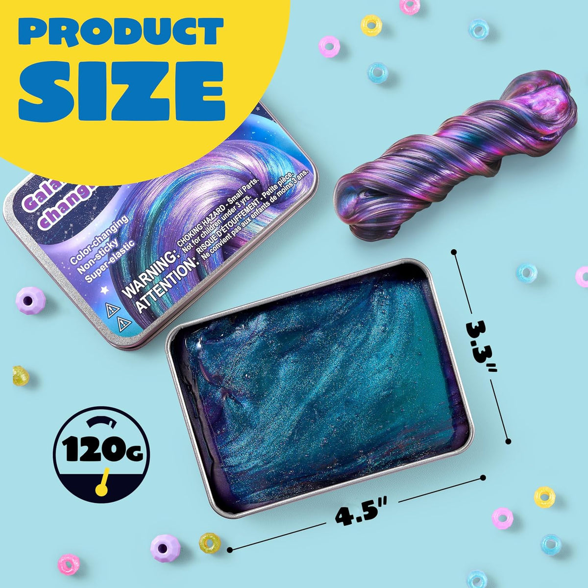 JOYIN Galaxy Color-Changing Putty, Slime for Kids 4.2oz - Nebula Twilight - image 2