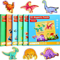 Magnetic Puzzles for Kids Ages 3-5 - Dinosaur