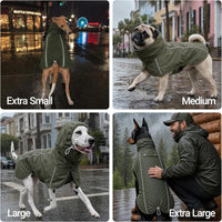 Tuff Pupper Waterproof Dog Raincoat - Woodland Olive / XX-Large (80-115 lbs) - image 2